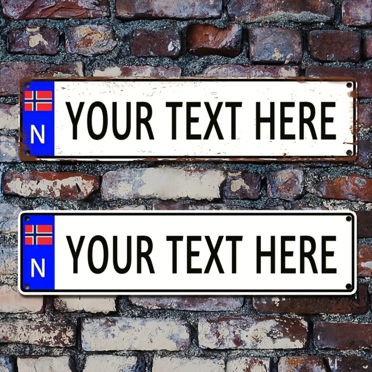 Home Bar Signs - Custom Text Norwegian Vintage Metal Sign