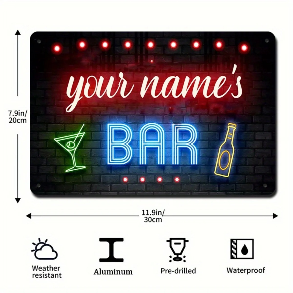 CIFbuy Vintage Aluminum Wall S - Home Bar Signs recension och pris