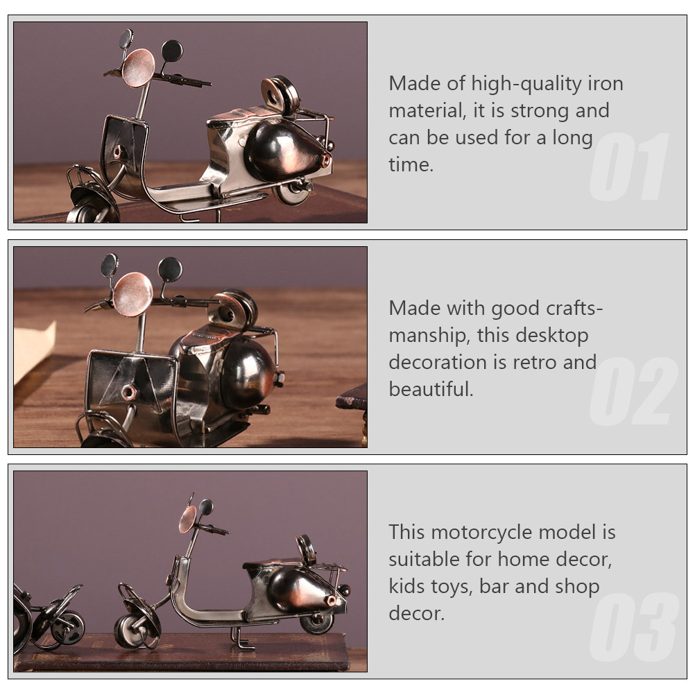 Retro Iron Motorcycle Sculptur - Home Bar Shelf recension och pris