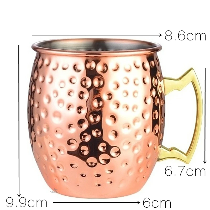 4pcs 550ml Hammered Copper Pla - Mule Copper Mug recension och pris
