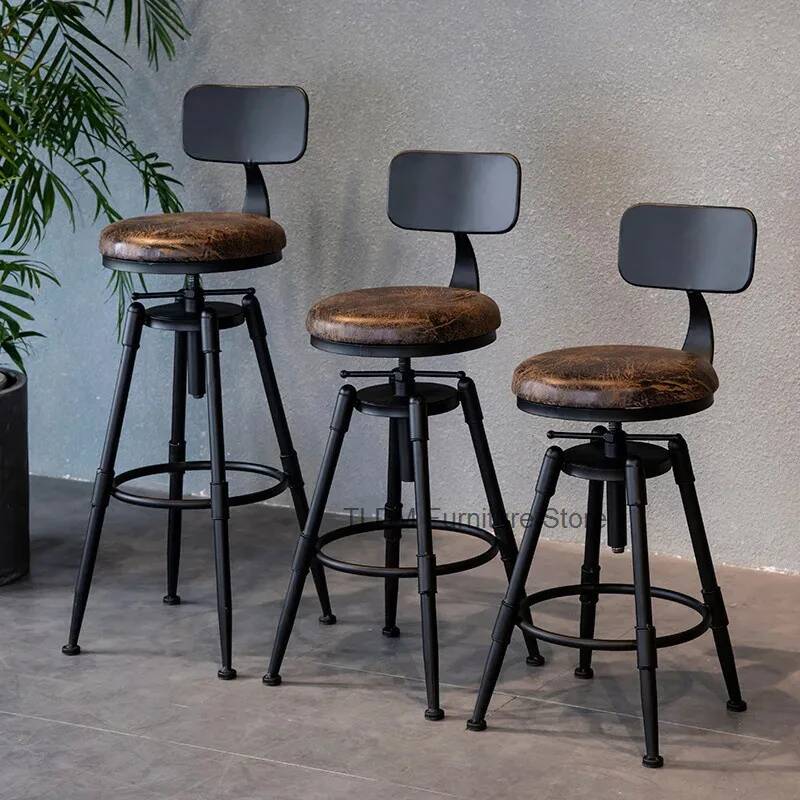 Retro Iron Bar Chair Counter S - Home Bar Seating recension och pris