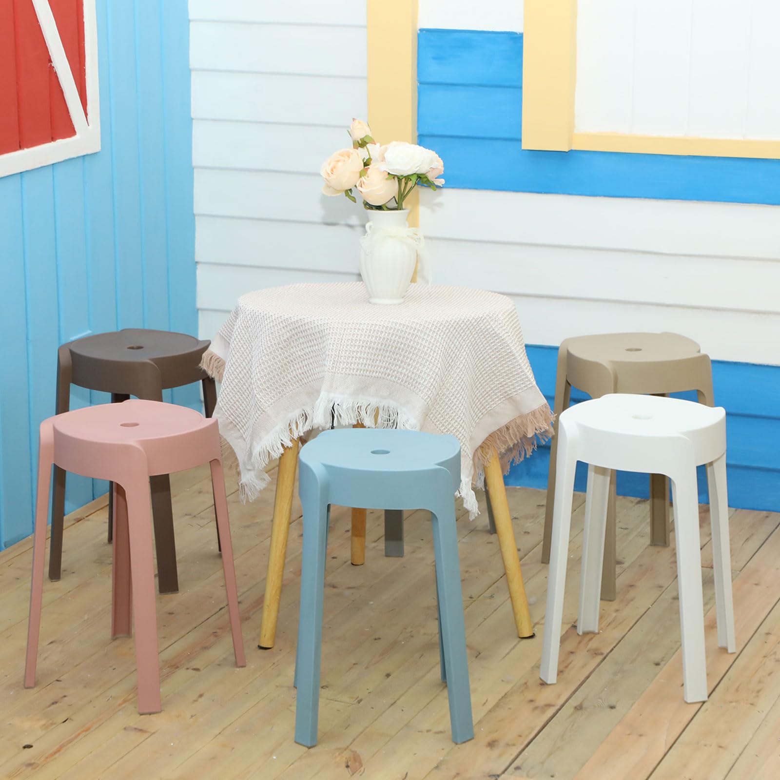 1/6 Pack Plastic Stackable Sto - Home Bar Seating recension och pris