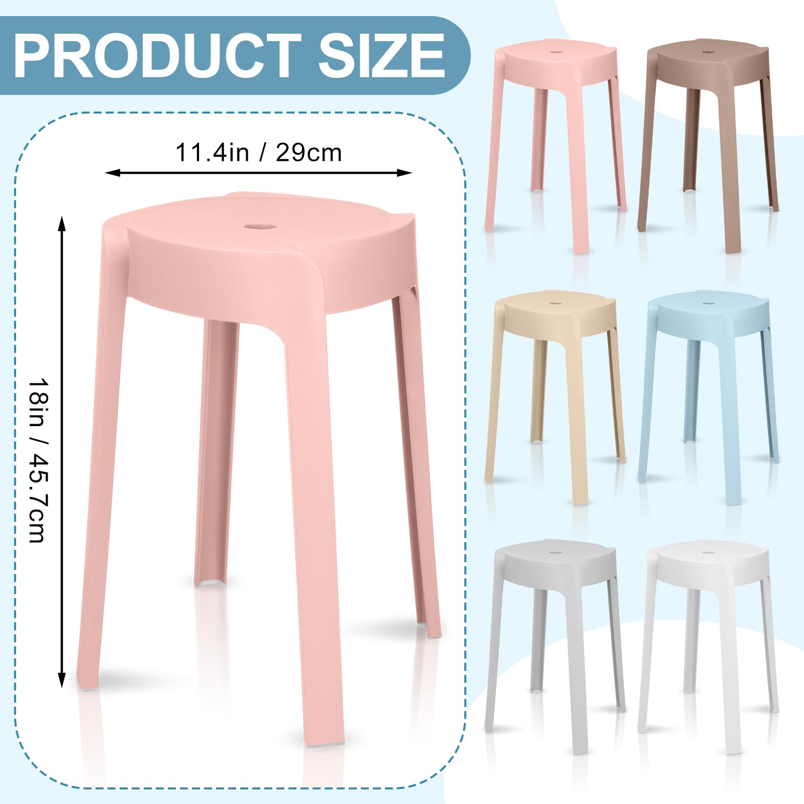 1/6 Pack Plastic Stackable Sto - Home Bar Seating recension och pris