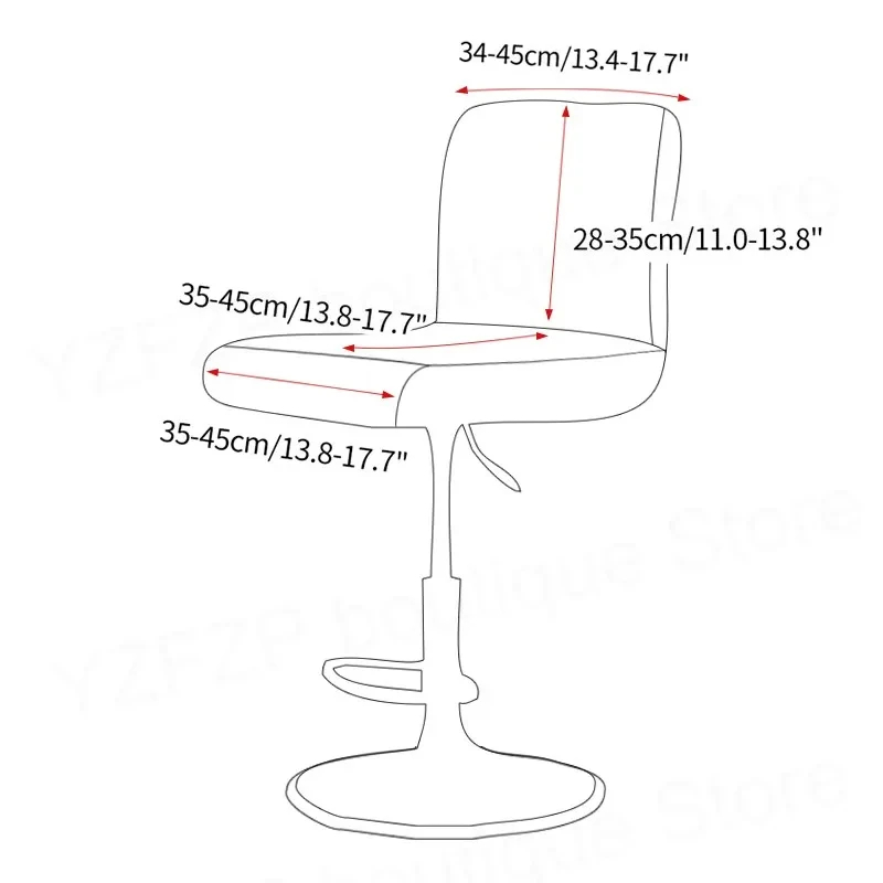 Velvet Solid Color Chair Cover - Home Bar Seating recension och pris